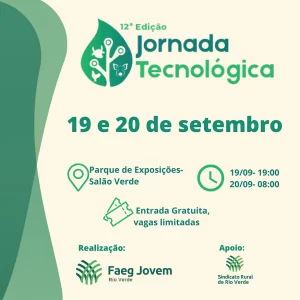 Leia mais sobre o artigo 12ª Jornada Tecnológica acontecerá nos dias 19 e 20 de setembro